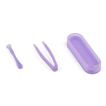 6 Pack Contact Lens Tool Kit Tweezers Inserter Remover Travel Case Set-Purple