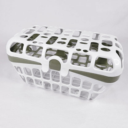 2 Pack Newborn Bottle Nipple Holder Portable Drain Basket Rack