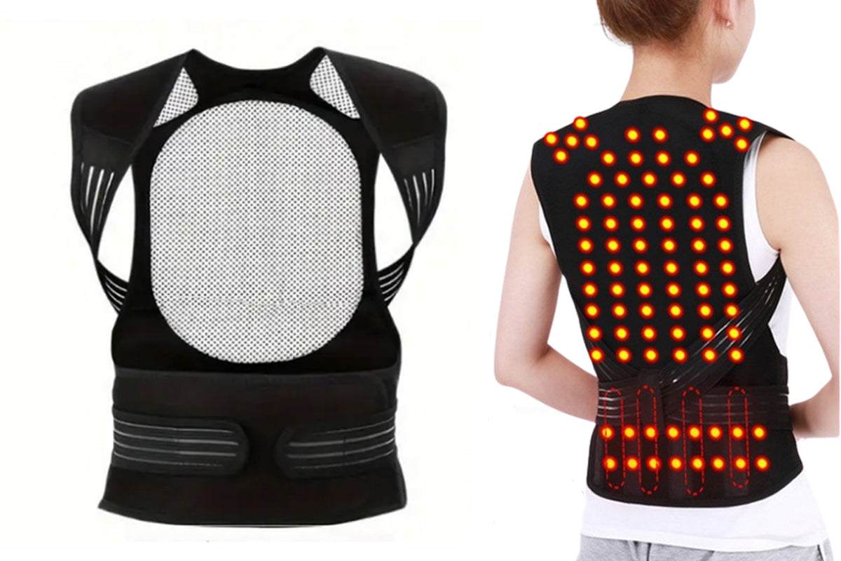 Self Heating Belt Lumbar Lower Back Support Brace For Therapy Pain Relief