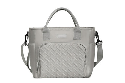 11L Large Insulated Lunch Bag Thermal Lunch Box Leakproof Cooler Tote Bag-Grey