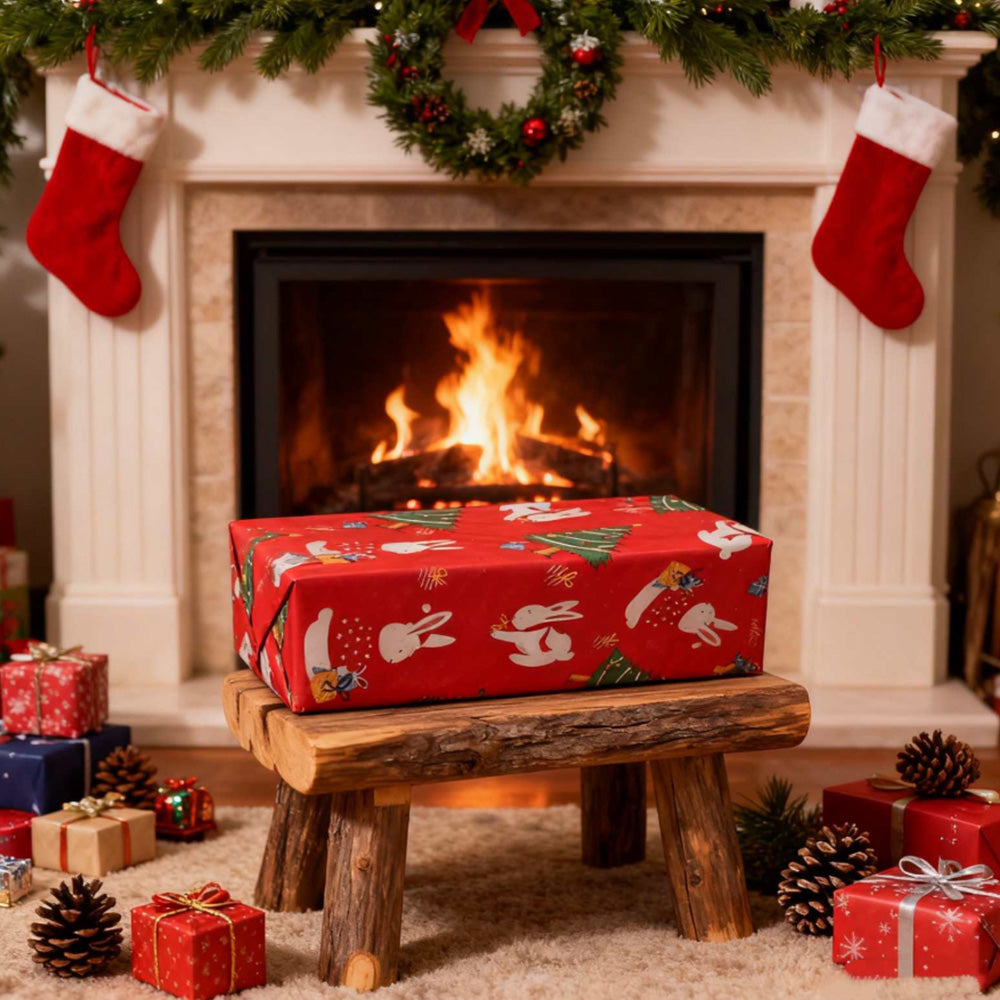 Christmas Wrapping Paper for Gift Wrap - Red