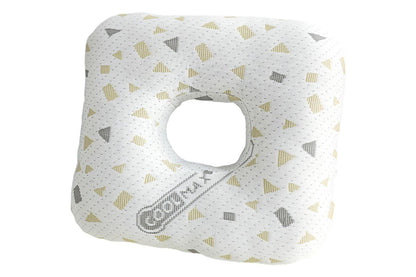 2Pcs Square Ear Piercing Pillow for Side Sleepers with Central Ear Hole-Grey