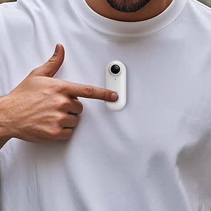 4K Mini Thumb Action Camera Portable Wearable Body Cam with Rotating Clip White