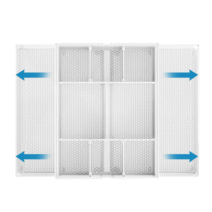 Expandable Desktop Drawer Organizer with Adjustable Dividers - White