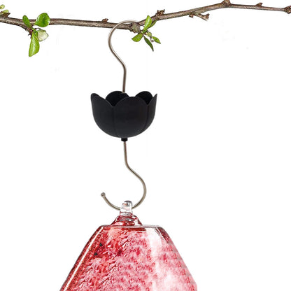Anti-Ant Moat for Hummingbird Hanging Feeders Ant Guard S Hook Hanger for Outdoor Yard Black