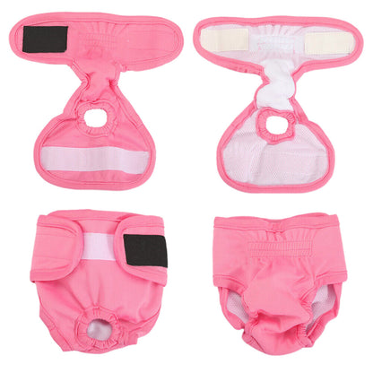 FeMale Dog Diapers Puppy Nappy Wrap Sanitary Pants Physiological Underpants Pink
