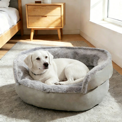 Soft Dog Bed for Indoor Anti Slip Pet Bed -Grey