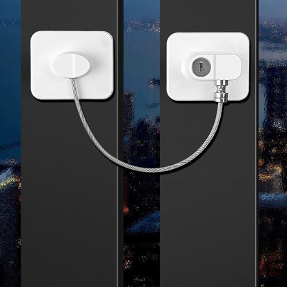 2 Pack Fridge Lock with Keys-White