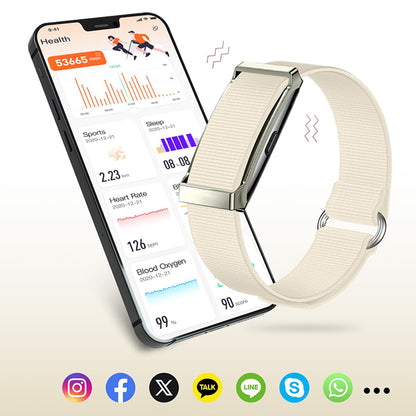 Screenless Fitness Tracker with 2 Straps Waterproof Smart Watch - Gold