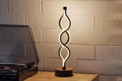 Bedside Lamp 3-Way Dimmable Spiral LED Table Lamp Nightstand Desk Reading Light