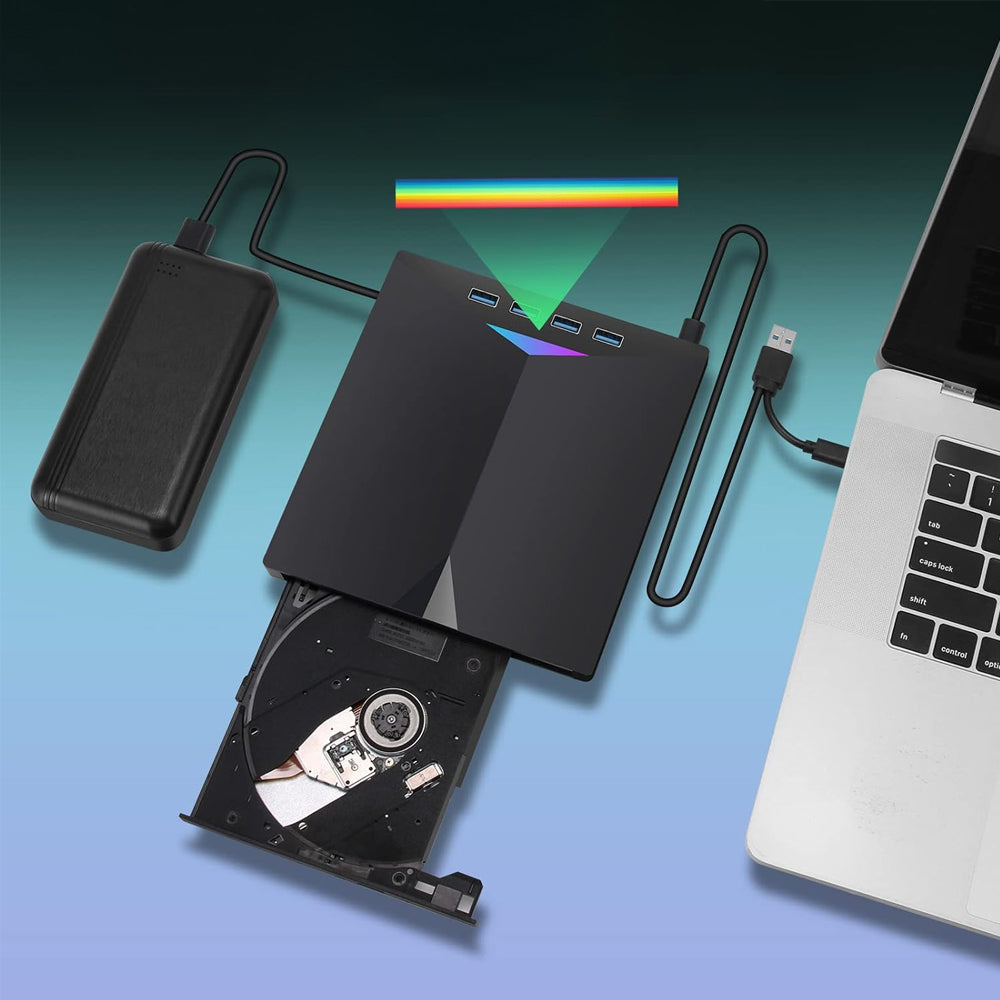 External CD/DVD Drive USB 3.0 Type-C Portable Slim Burner Writer