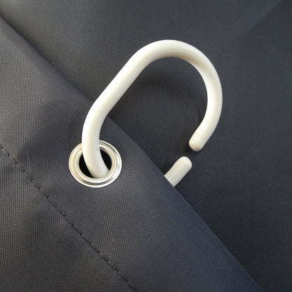Waterproof Shower Curtain with 12 Hooks-Dark Grey