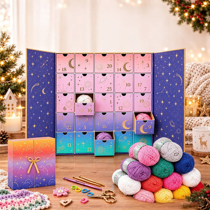Crochet Yarn Christmas Advent Calendar 25 Days of Yarn and Crafting Surprises - Purple