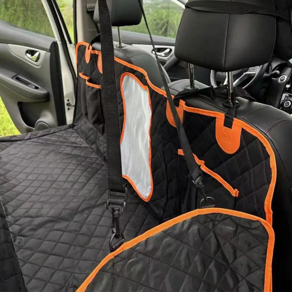 Large Back Seat Extender with Side Flaps for Pets Water-Resistant Dog Car Seat Cover