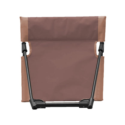 Folding Beach Lounge Chair Portable Beach Mat with Backrest Dark Brown