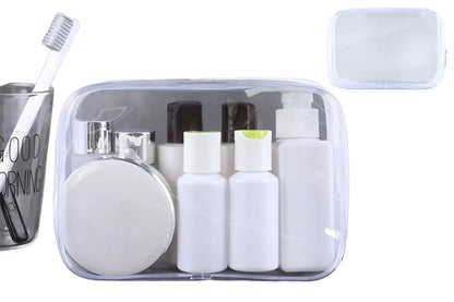 Portable Clear Makeup Bag Zipper Transparent Travel Storage Pouch Cosmetic Toiletry Bag