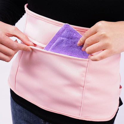 Castor Oil Pack Kit Compress Reusable Wrap Belt for Inflammation Toxin Remover Pink