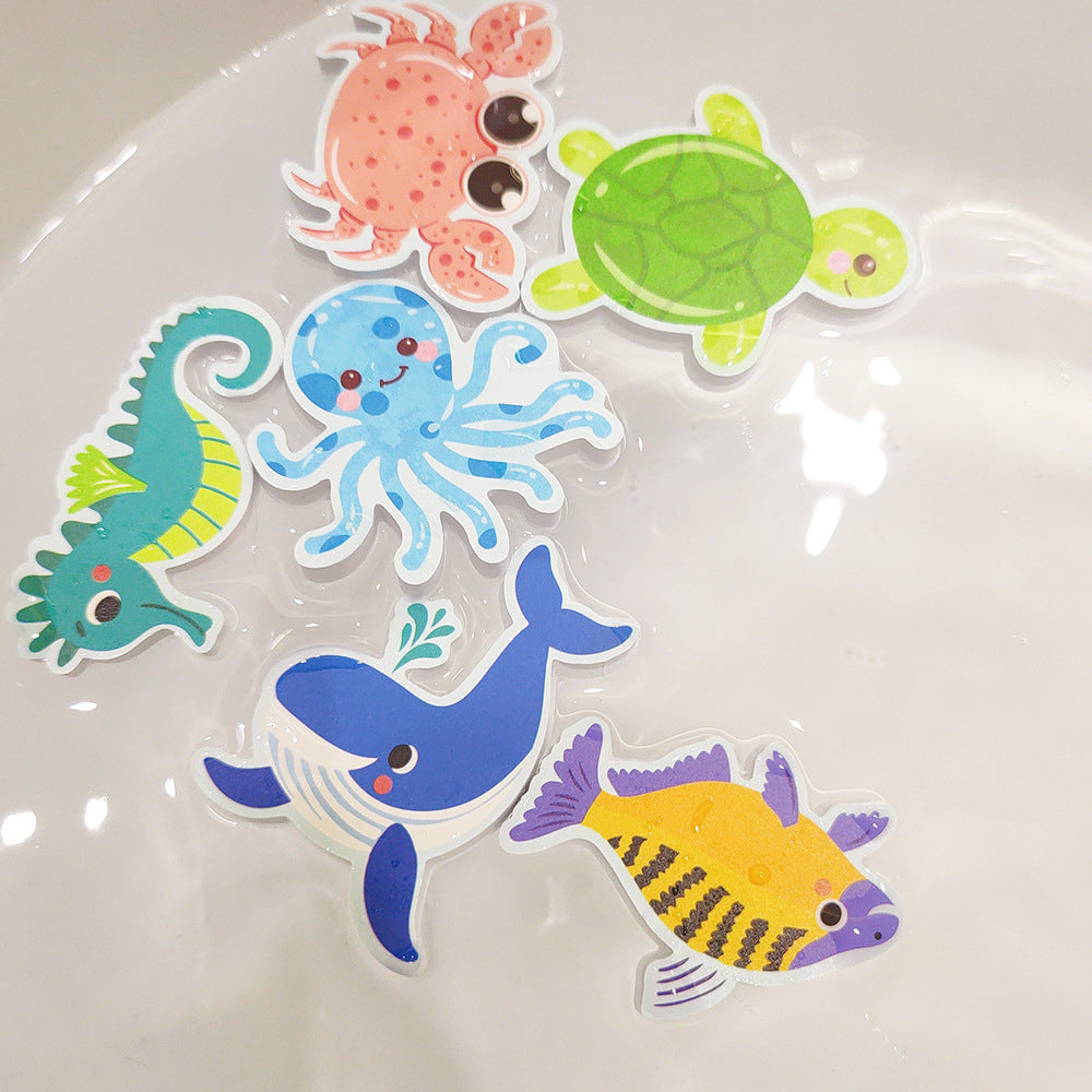 Set of DIY Cartoon Animals Cars Wall Stickers -Blue