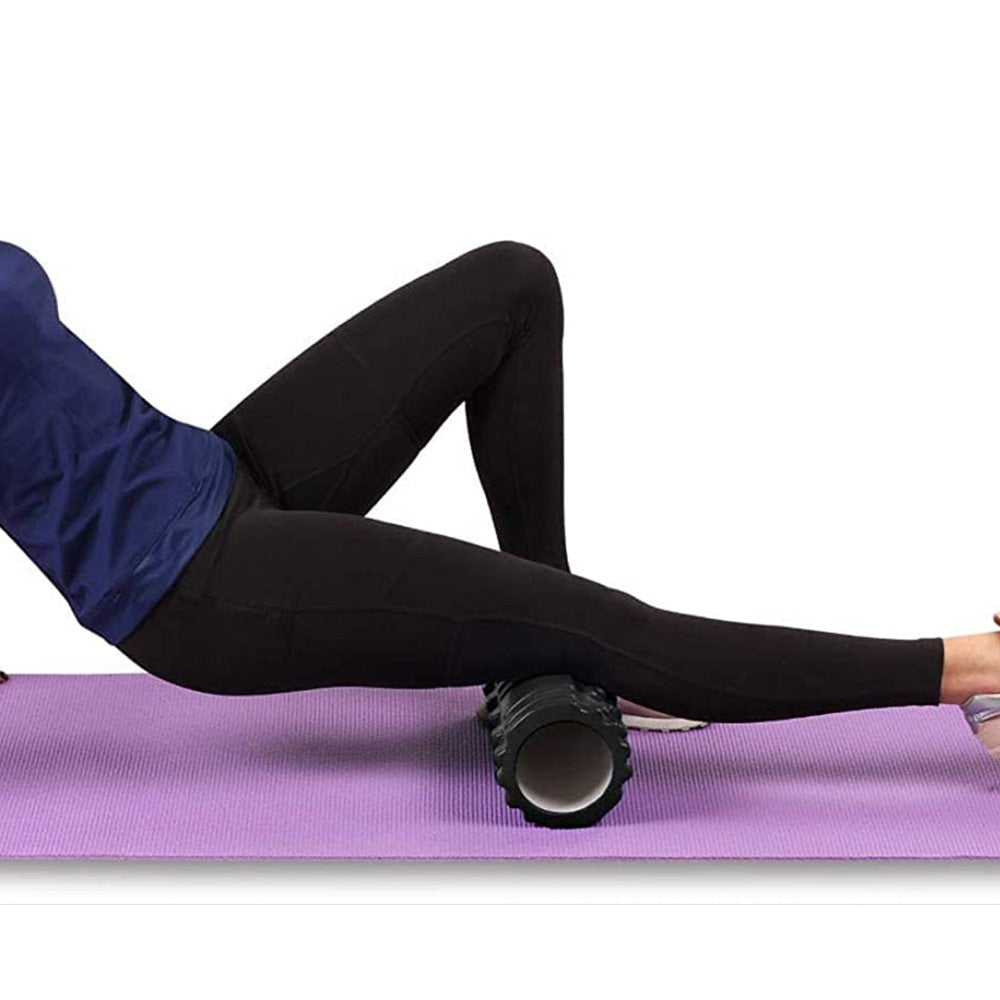 EVA Foam Roller for Yoga & Fitness Muscle Massage Pain Relief Recovery Black