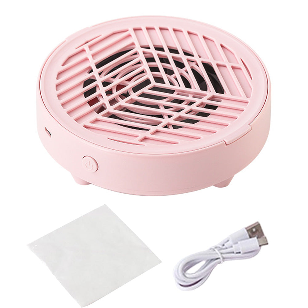 Mini Nail Dust Collector Lightweight Electric Manicure Vacuum for Home DIY and Salon Use-Pink