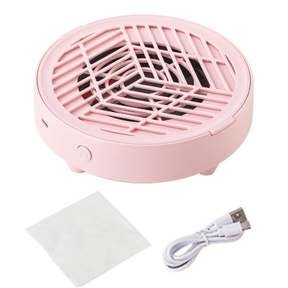 Mini Nail Dust Collector Lightweight Electric Manicure Vacuum for Home DIY and Salon Use-Pink