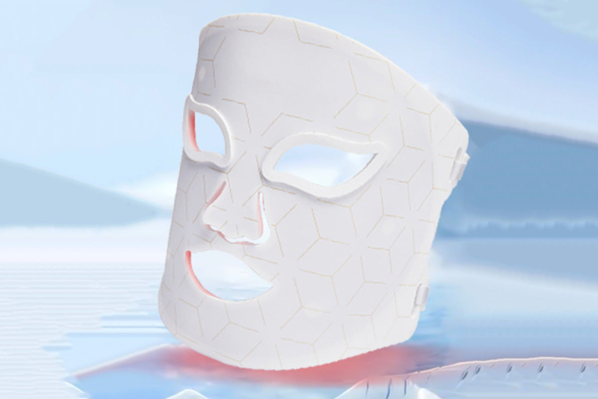 Red Light Therapy for Face with Remote Red Light Mask at Home-White