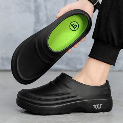 Chef Shoes Non Slip Kitchen Work Clogs Wear Resistant Chef Clogs Black