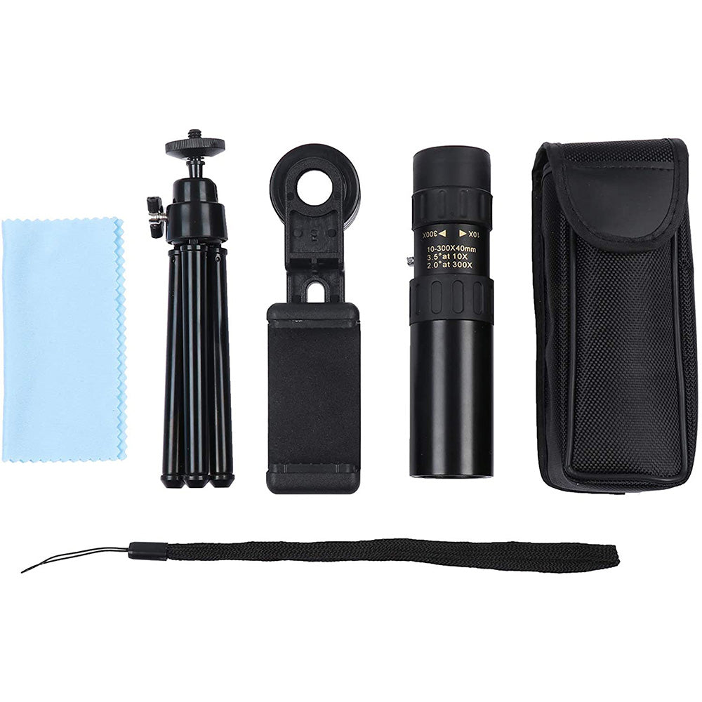 10-300x40mm Zoom Lens Monocular Telescope for iPhone Android Bird Watching