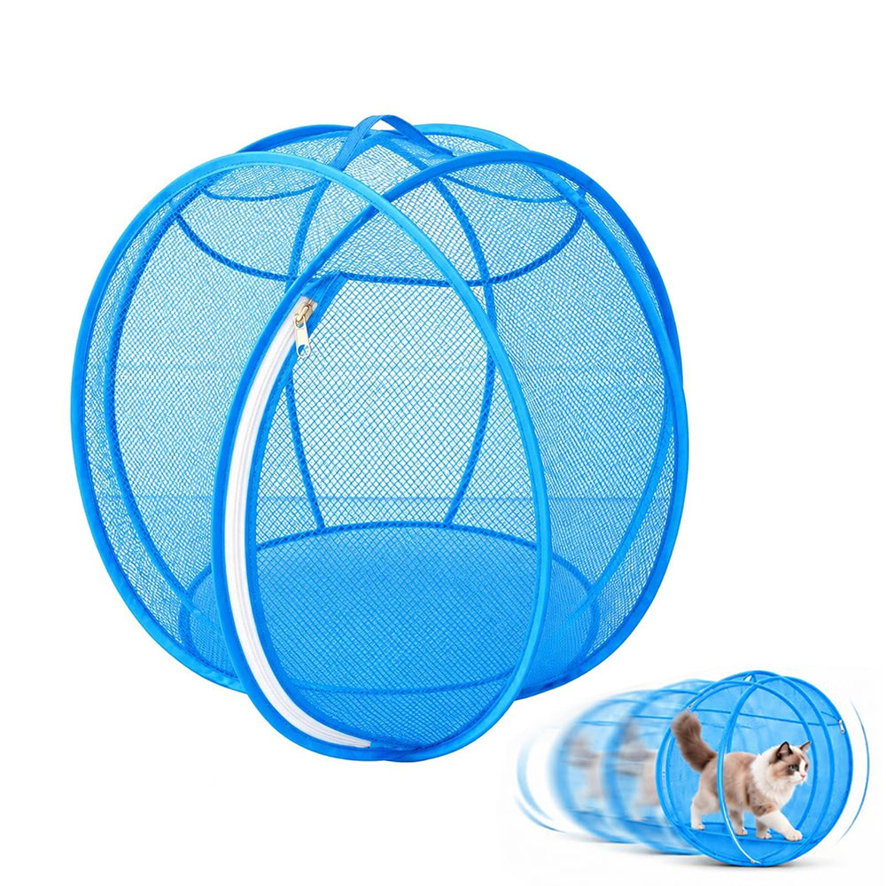 Cat Hamster Ball for Outside Rolling Cat Enclosure Pop Up Playpen - Blue