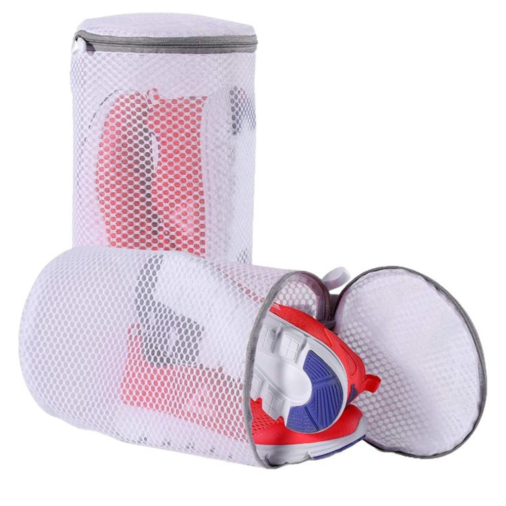 4Pcs Cylinder Mesh Shoe Washing Bags  Shoe Laundry Bags with Zipper for Sneakers Running Shoes Socks
