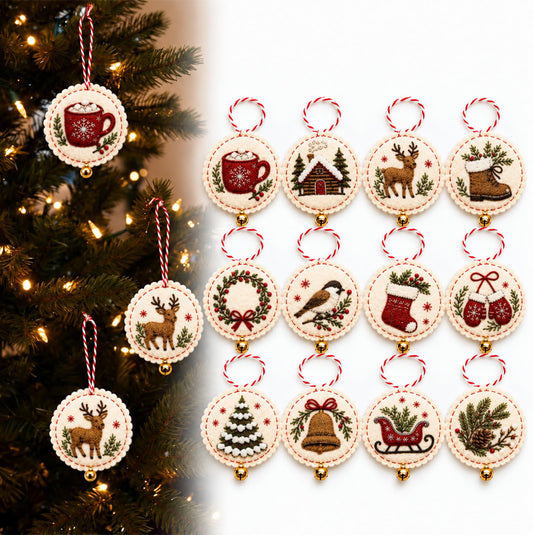 Christmas DIY Embroidery Felt Hanging Ornament Craft Kit For Adult  - Cup