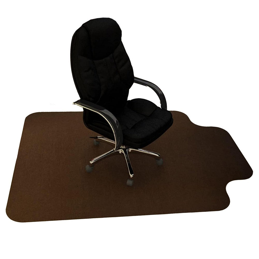 Anti-Slip Office Chair Mat for Carpet - Brown
