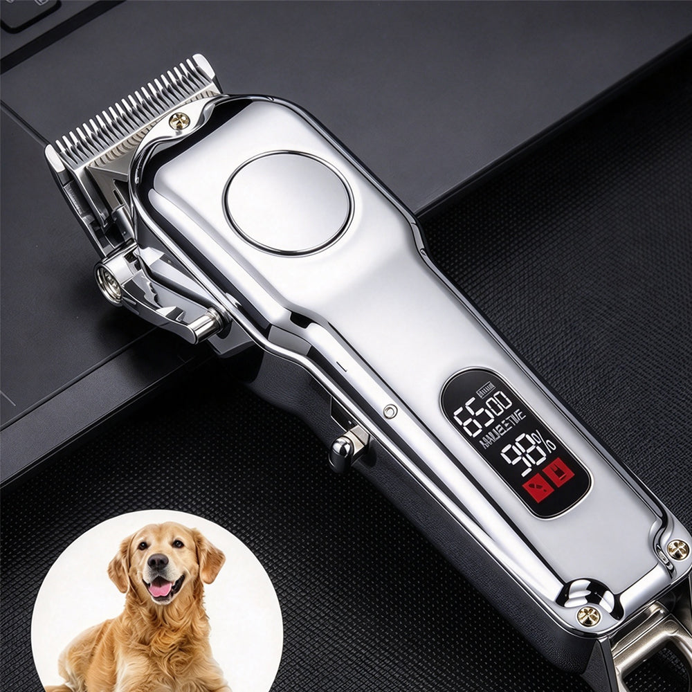Cat Dog Pet Clippers Hair Electric Clipper Grooming Trimmer Shaver - Silver