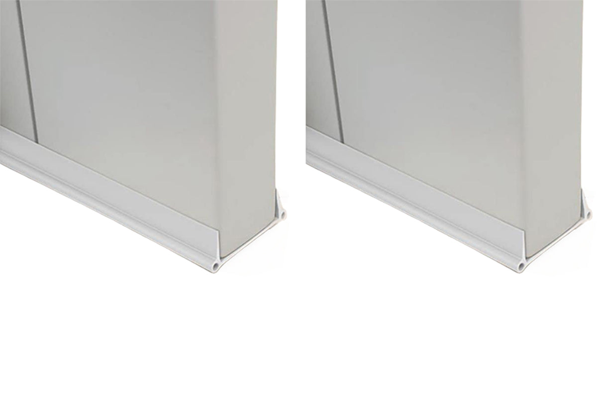 2Pcs 96CM PVC Door Weather Stripping Door Seal Strip For Door Frame-White