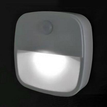 2pcs Motion Sensor Closet Lights Indoor Stair Lights Cordless LED Step Night Light for Under Cabinet Hallway-White