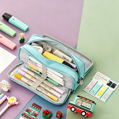 Large Pencil Case-Blue