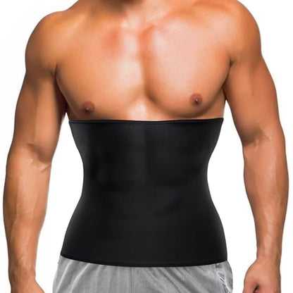 Men Waist Shaper Sweat Belt Slimming Sauna Belt Silver Coating