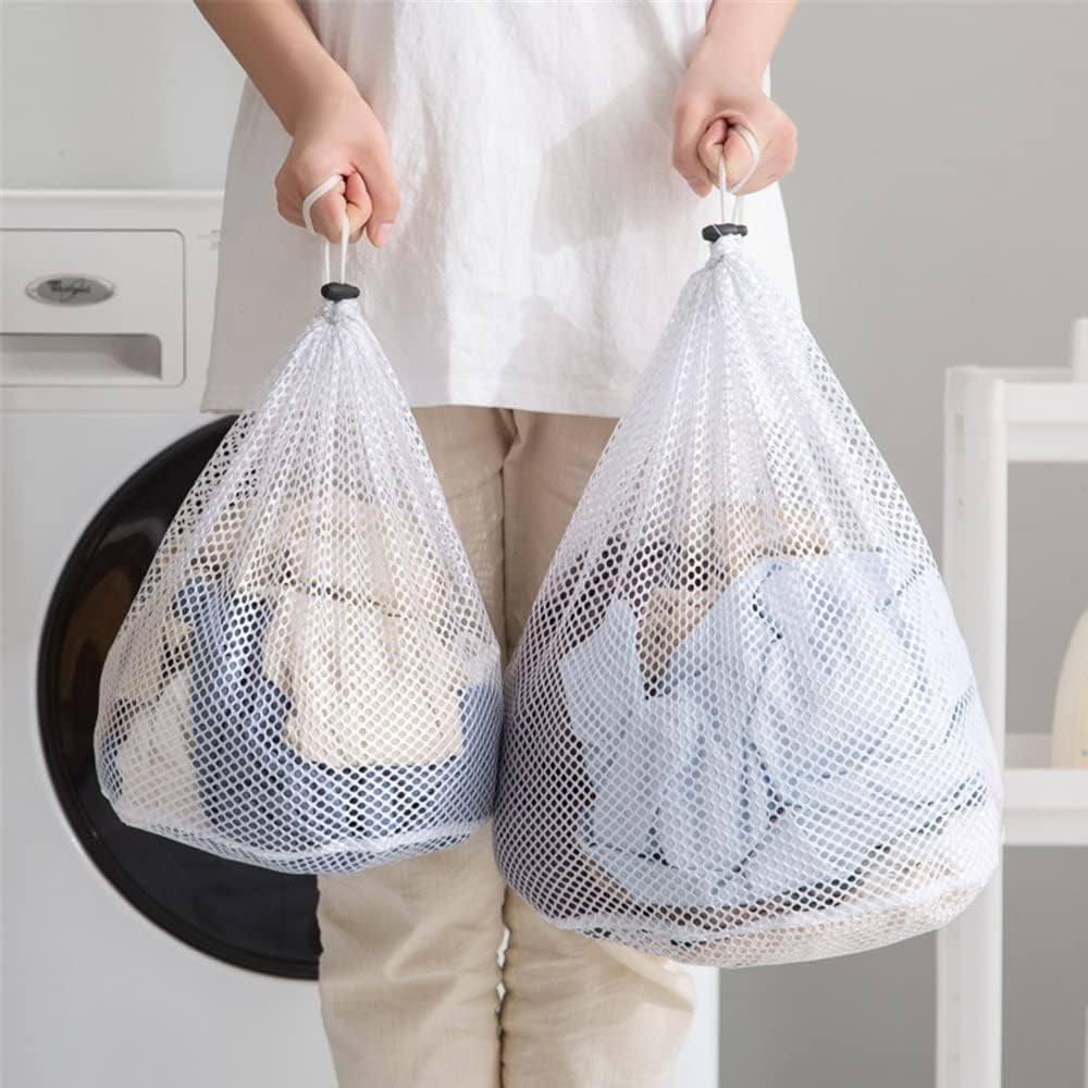 Set 3Pcs Mesh Laundry Bags with Drawstring Closure Wash Bags for Washing Machine