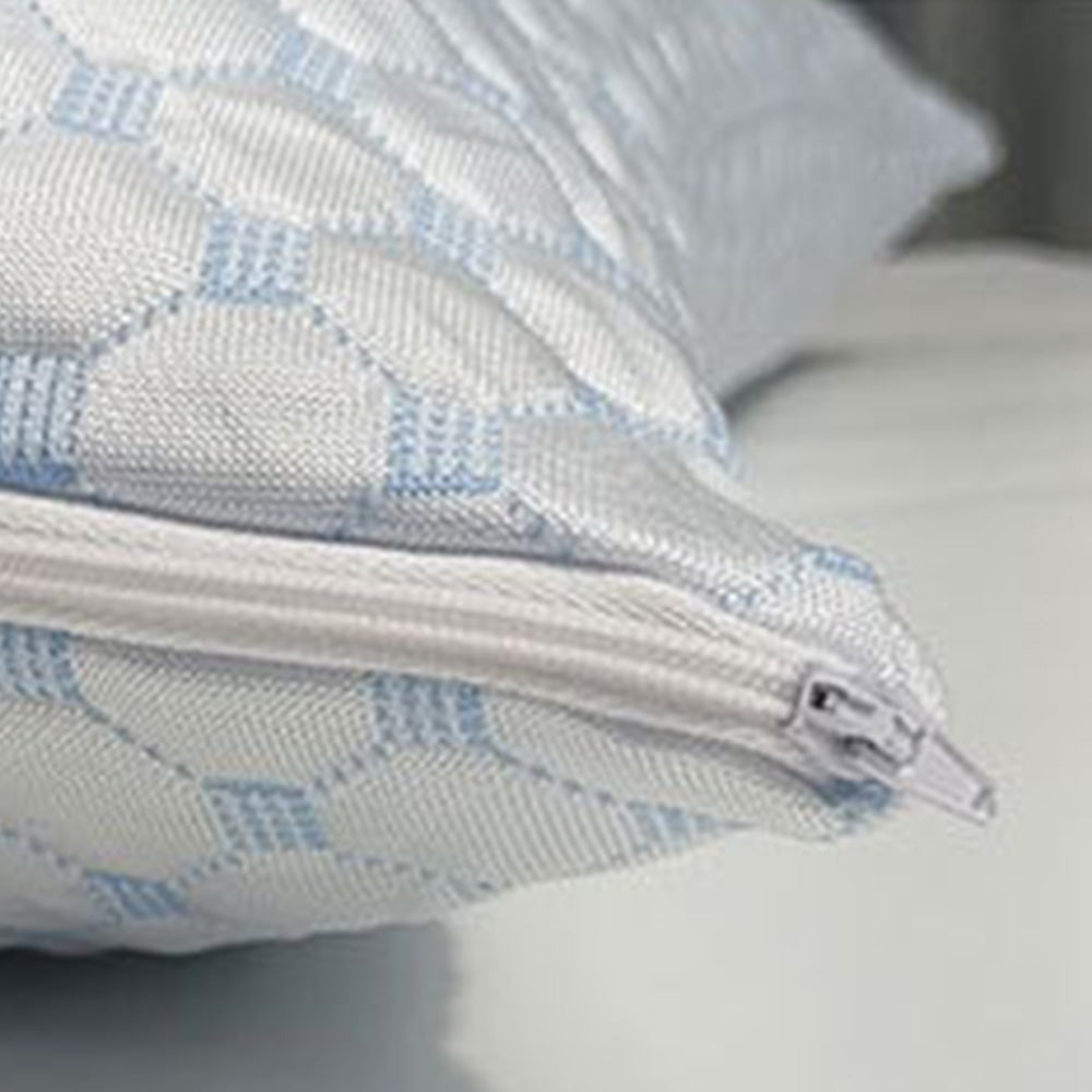 Shredded Memory Foam Pillows for Sleeping with Washable Cooling Cover Blue