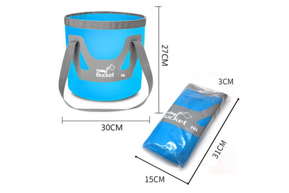 2Pcs 20L Collapsible Buckets with Handle Camping Water Storage Container Portable Folding Bucket for Fishing Camping Car Washing