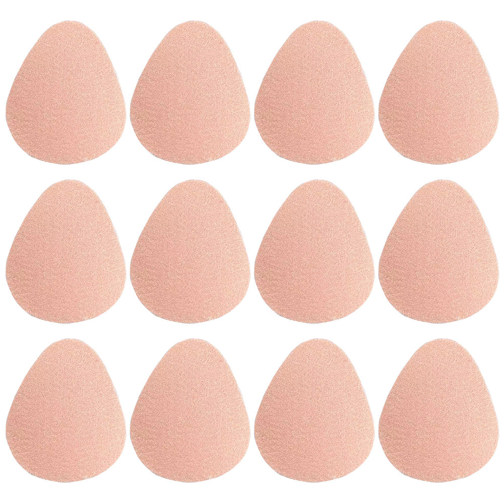 12Pcs Felt Forefoot Cushion Pads Oval Metatarsal Insoles for High Heels-Cuticolor