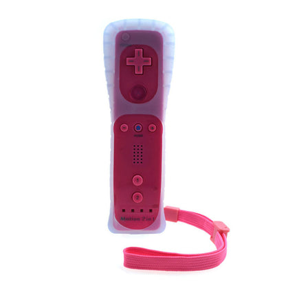 2-in-1 Remote Controller Joystick Built in Motion Plus Replacement Gamepad Compatible with Nintendo Wii/Wii U Rose Red