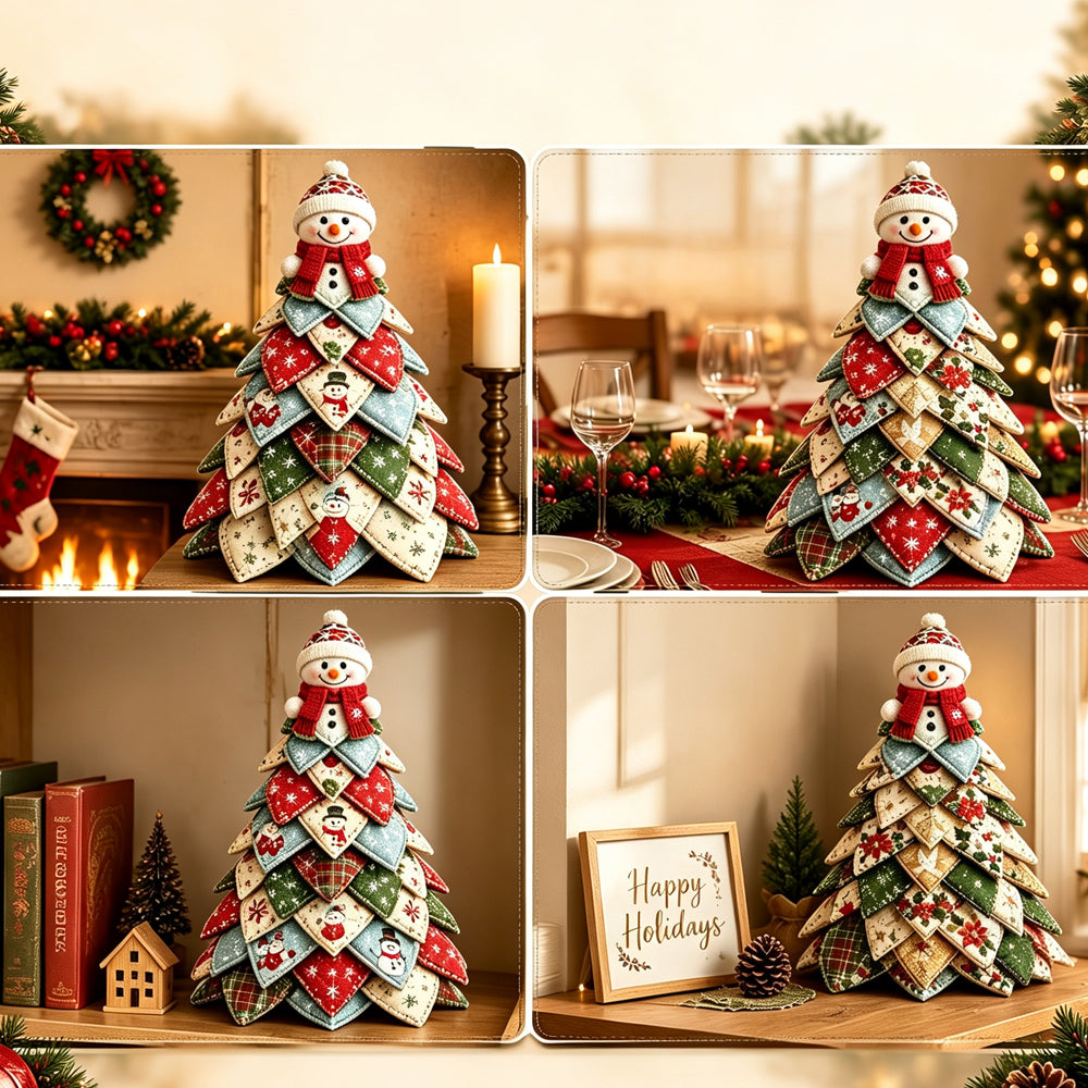 Christmas DIY Felt Craft Kit 3D Quilted Christmas Decoration Kit for Adult - Snowman