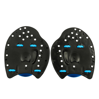 Pair of Unisex Swim Hand Paddles with Adjustable Straps Swimming Training Aid Blue