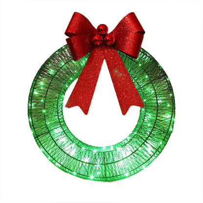 Christmas Hanging Wreath Festive Artificial Garland Decoration Green