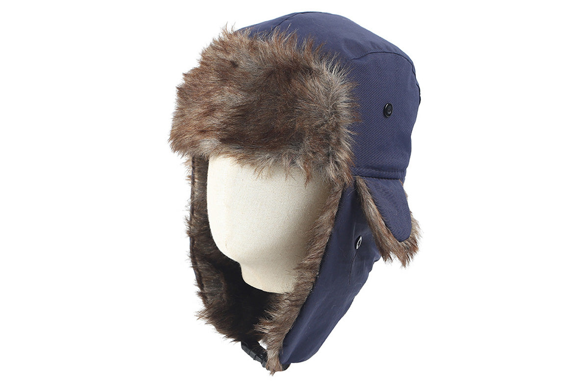 Winter Warm Trapper Hat - Navy