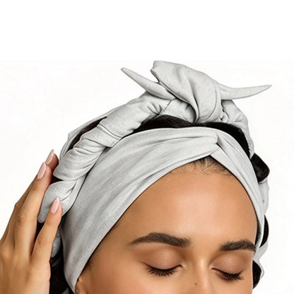 No Heat Hair Curler Lazy Overnight Heatless Curling Headband Grey