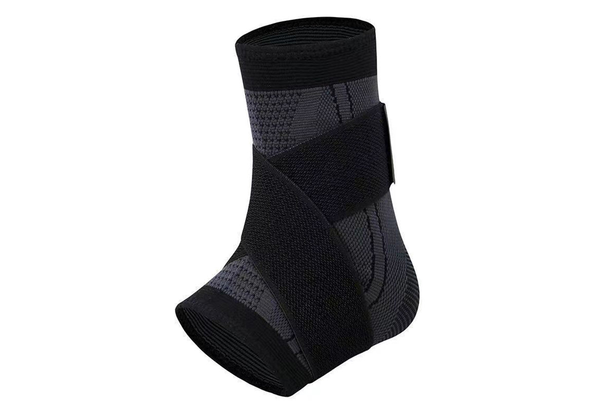 Sports Ankle Brace Support Compression Sleeve for Foot Stabilization-Grey