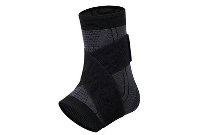 Sports Ankle Brace Support Compression Sleeve for Foot Stabilization-Grey