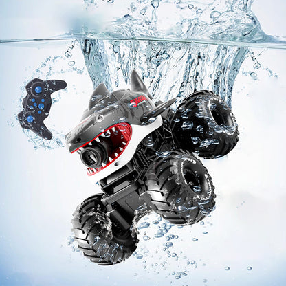 Gesture Sensing Amphibious RC Shark Monster Truck - Green